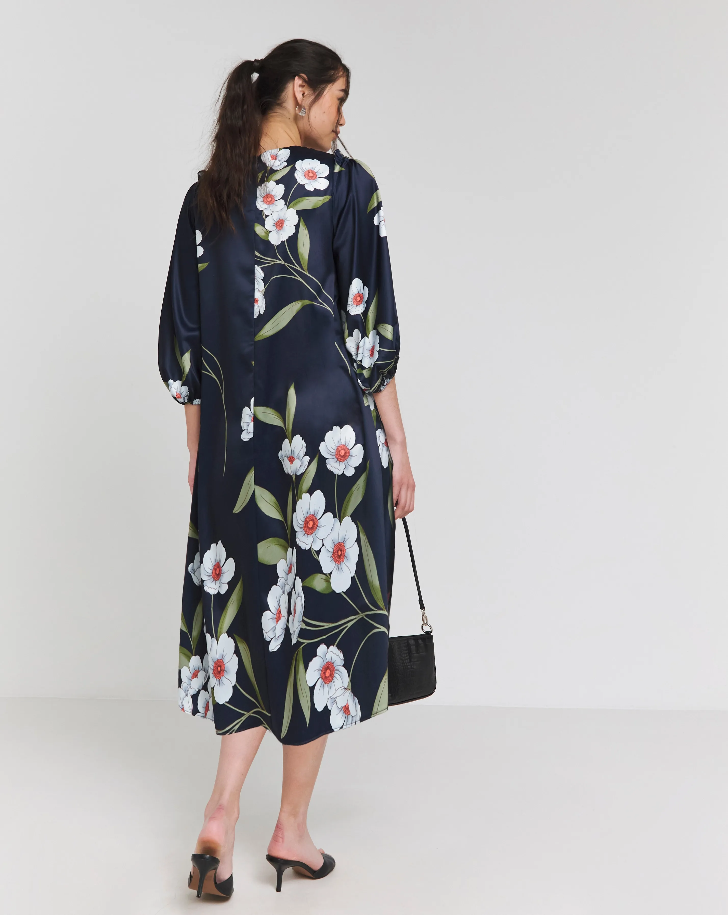 Joanna Hope Satin Floral Shift Dress | Simply Be