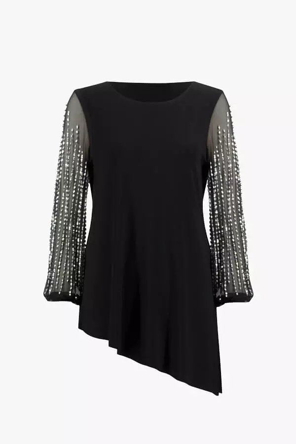 Joseph Ribkoff Bedazzled Sleeve Tunic - 233002 (T)