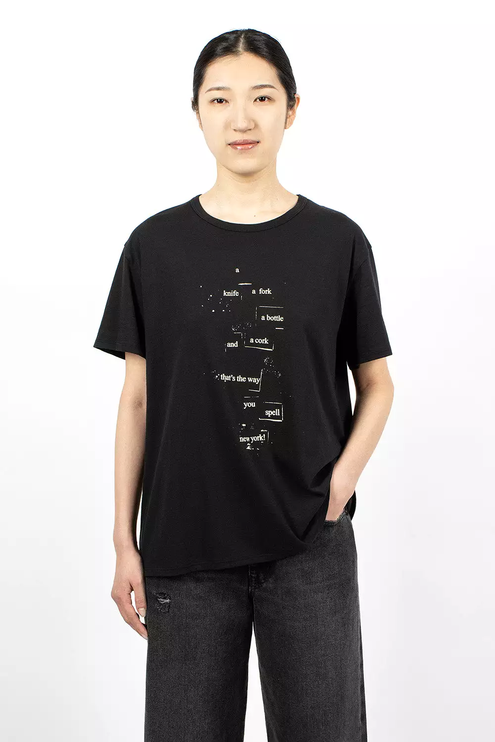 Knife Fork Man T-Shirt Black