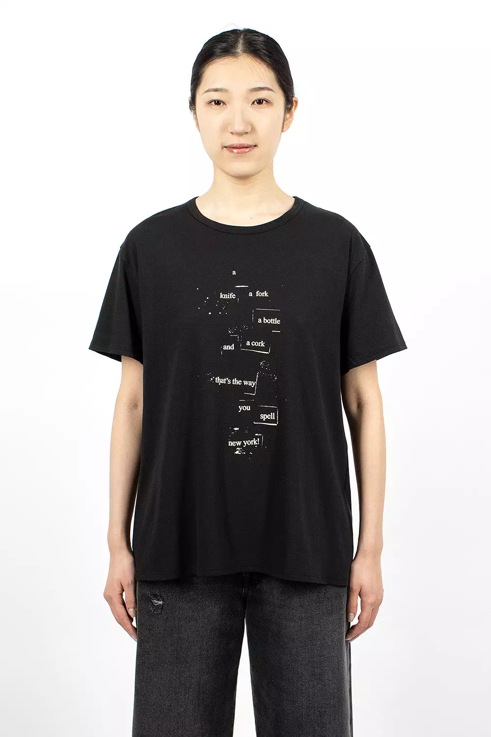 Knife Fork Man T-Shirt Black