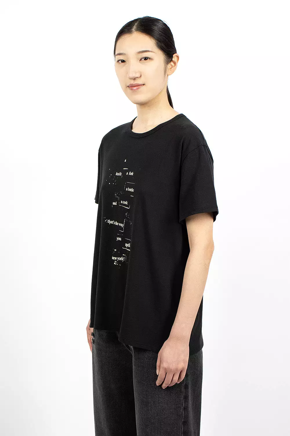 Knife Fork Man T-Shirt Black