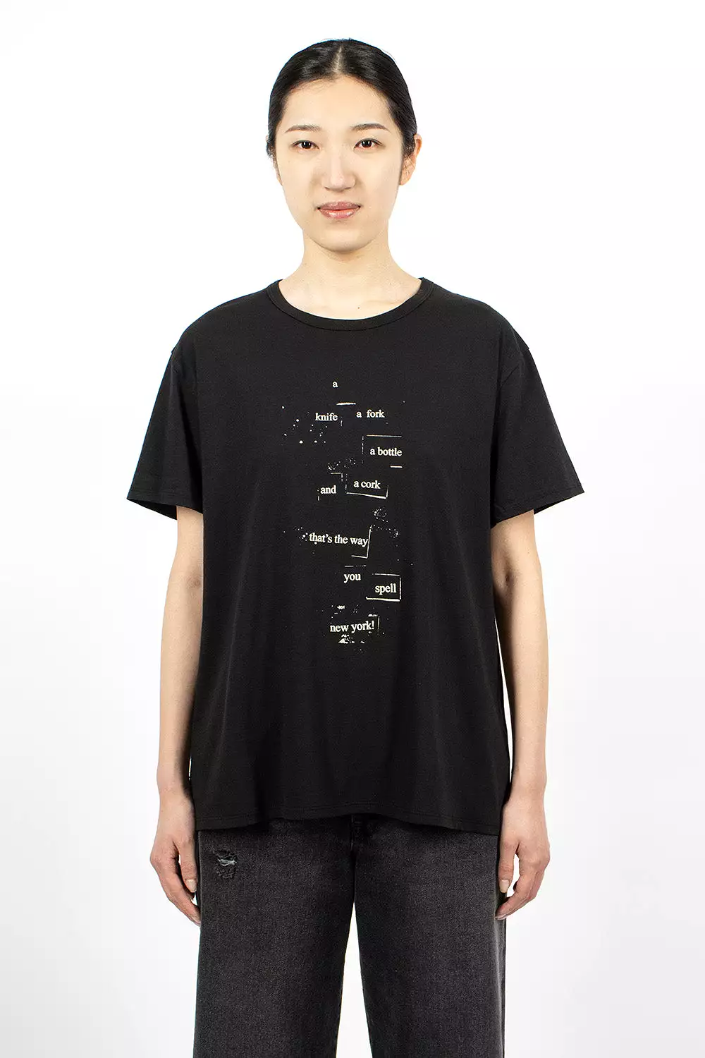 Knife Fork Man T-Shirt Black