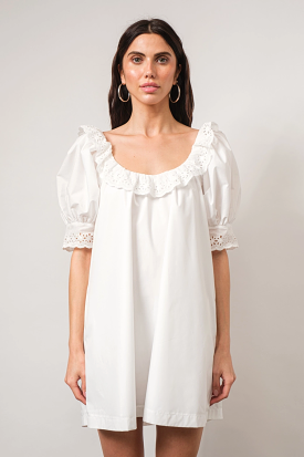 Lace Trimmed Shift Dress