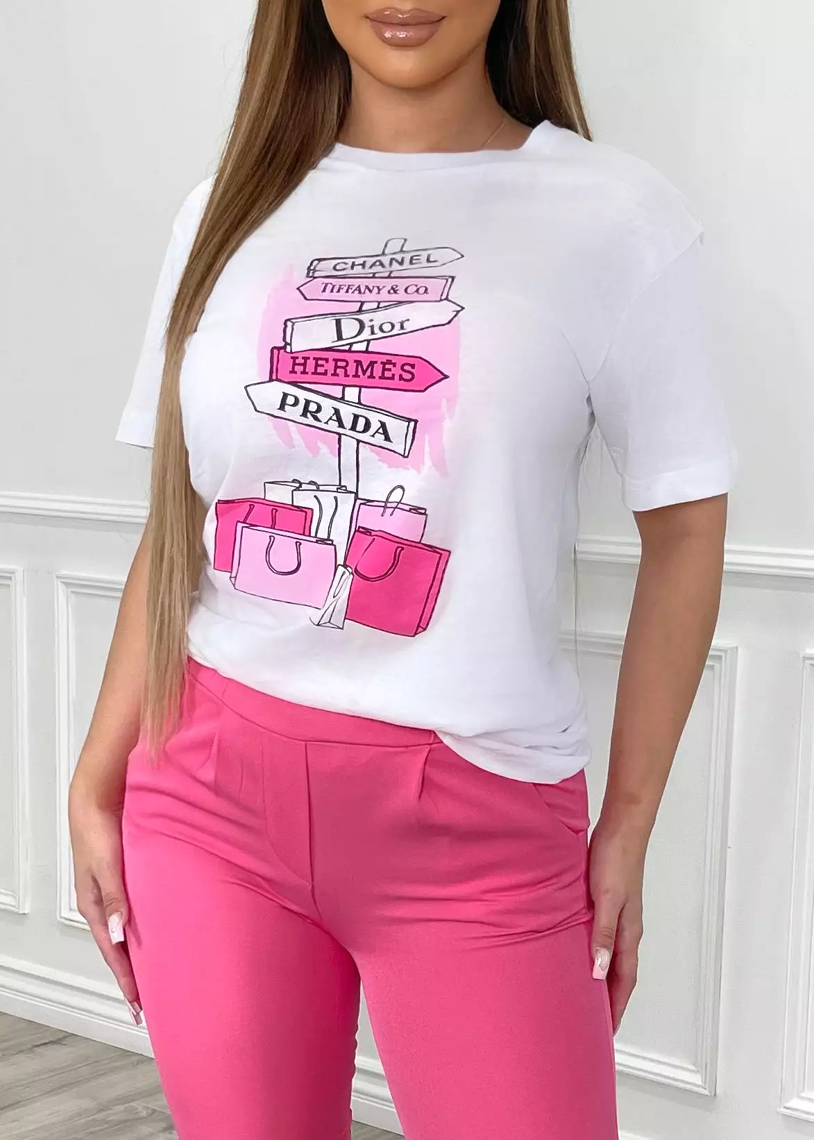 Let's Go Places T Shirt Pink