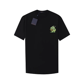 Louis Vuitton Year of the Dragon limited edition short-sleeved T-shirt Black printed on the chest 1.22