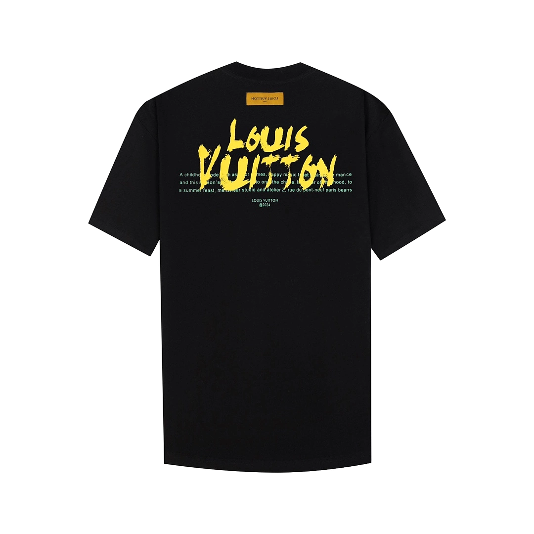 Louis Vuitton Year of the Dragon limited edition short-sleeved T-shirt Black printed on the chest 1.22