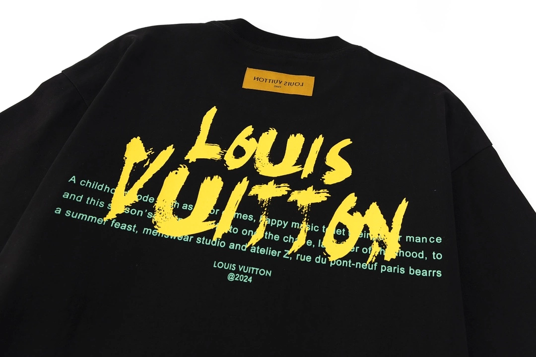 Louis Vuitton Year of the Dragon limited edition short-sleeved T-shirt Black printed on the chest 1.22