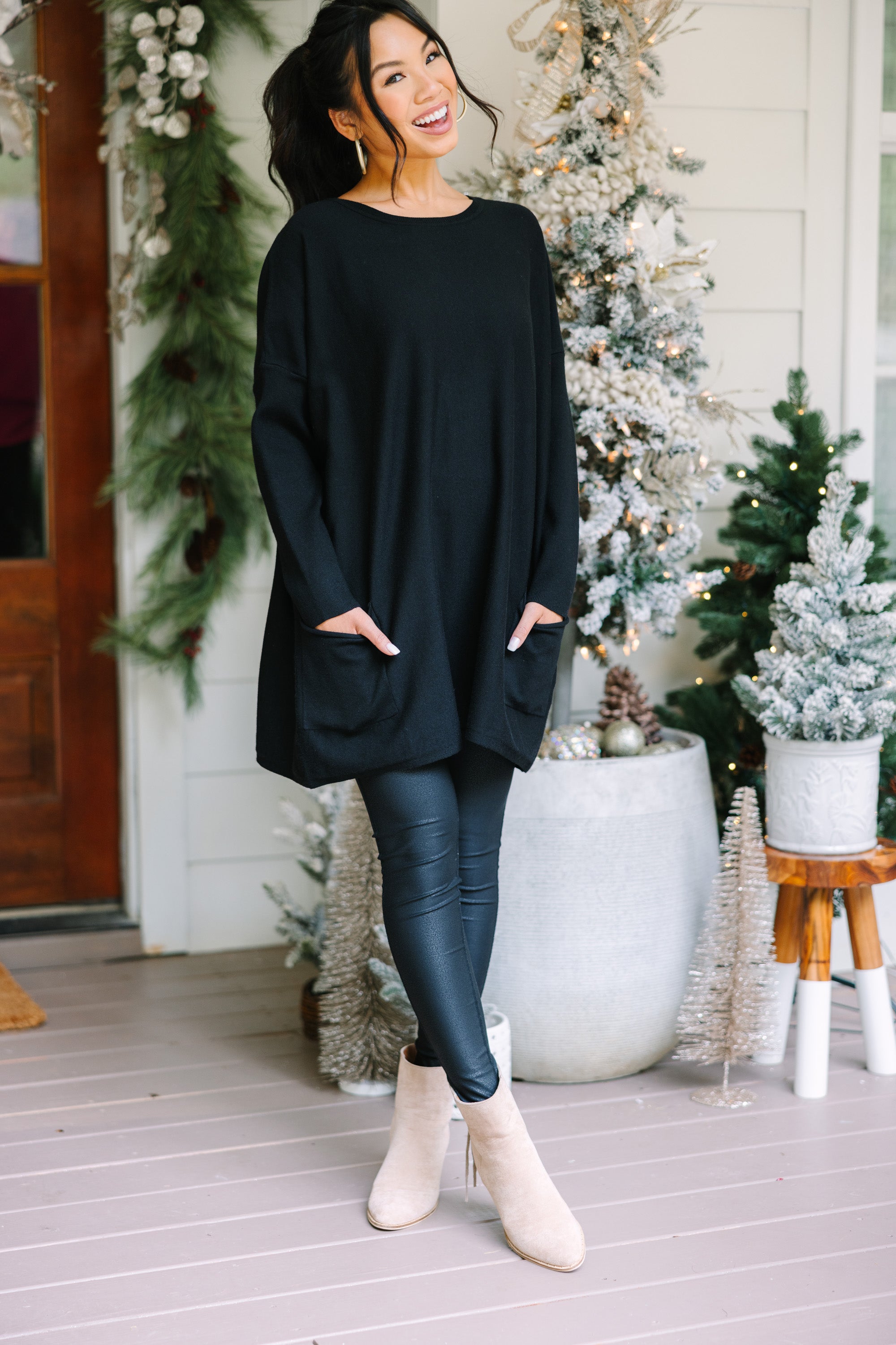 Loving My Life Black Pocket Tunic