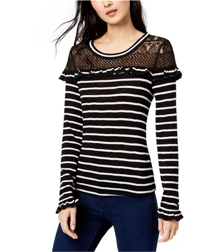 Maison Jules Womens Lace Contrast Pullover Sweater