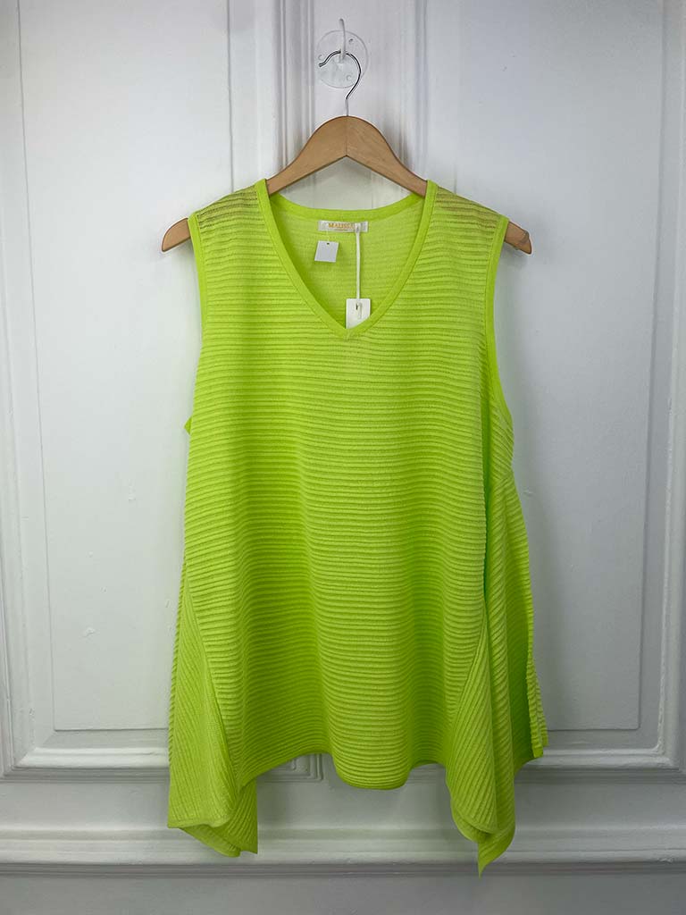 Malissa J Ribbed Knitted Top - Lime