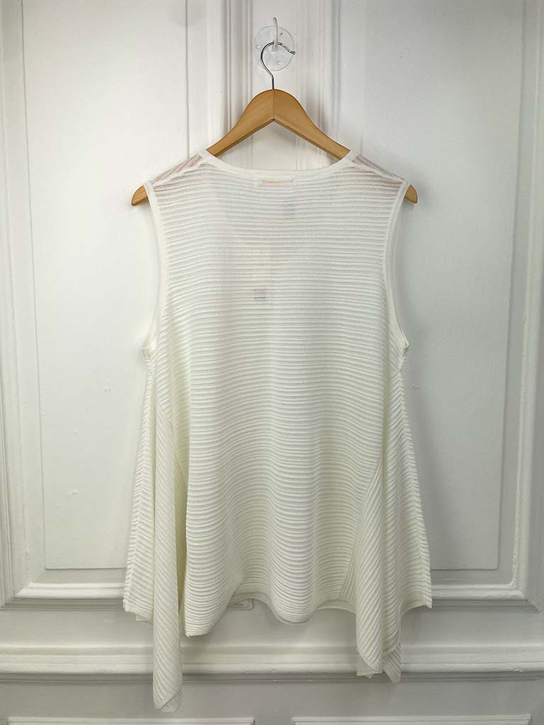 Malissa J Ribbed Knitted Top - White