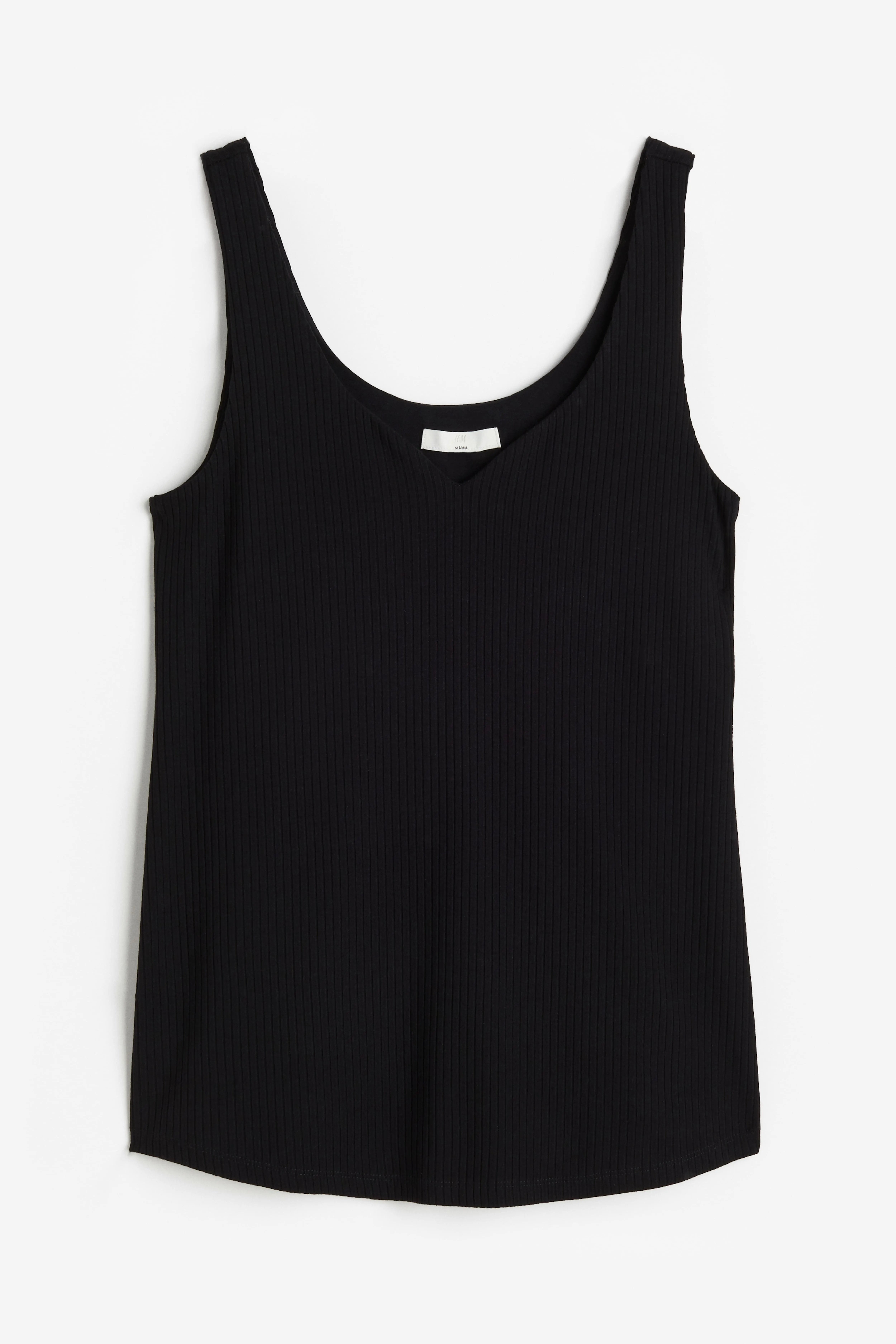 MAMA Ribbed vest top - Sweetheart neckline - Sleeveless - Black - Ladies | H&M GB