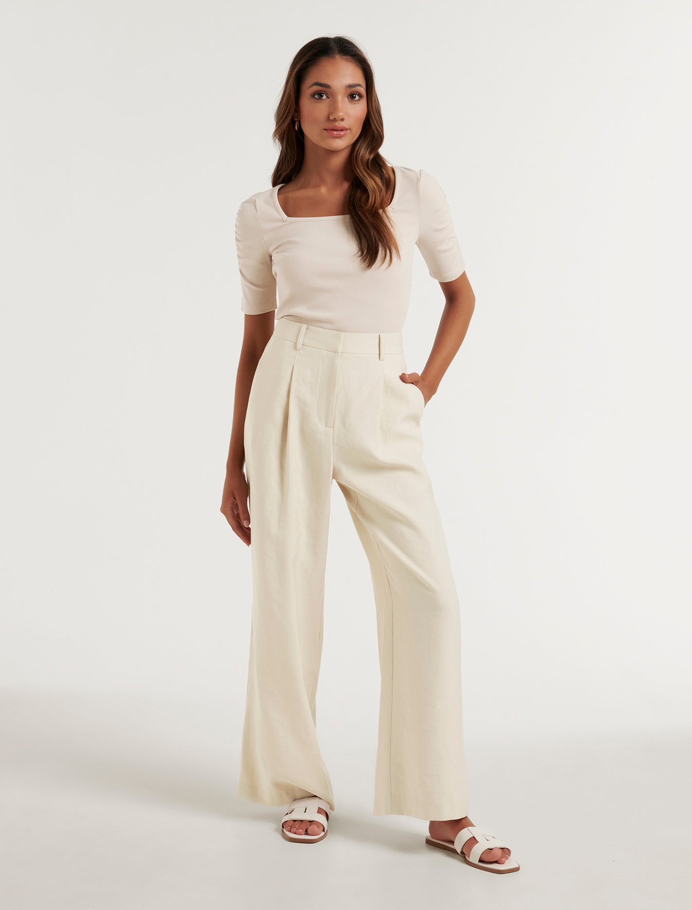 Marabella Petite Bamboo Wide Leg Pants