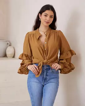 Matilda Bohemian Blouse - Vintage Mustard