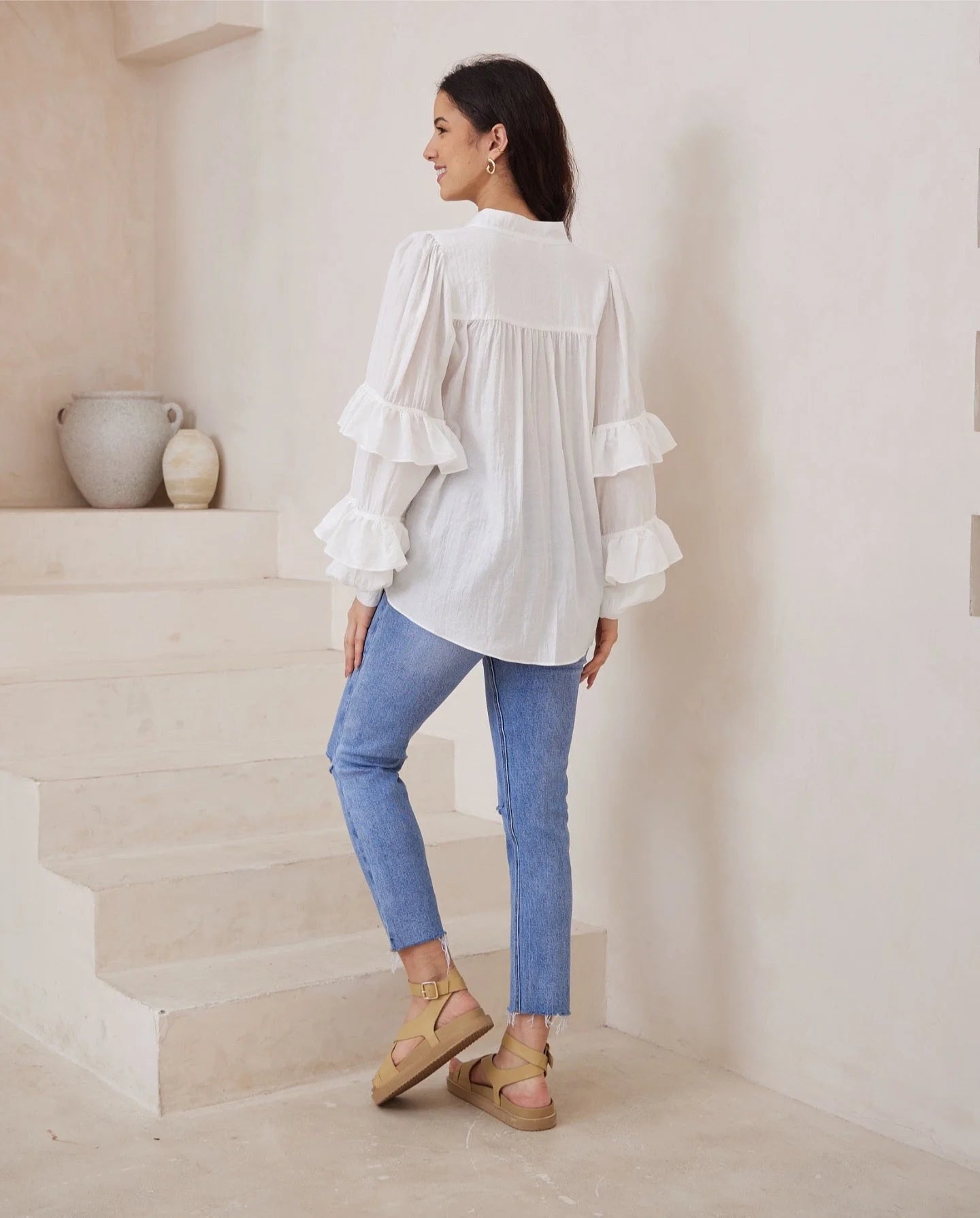 Matilda Bohemian Blouse - White