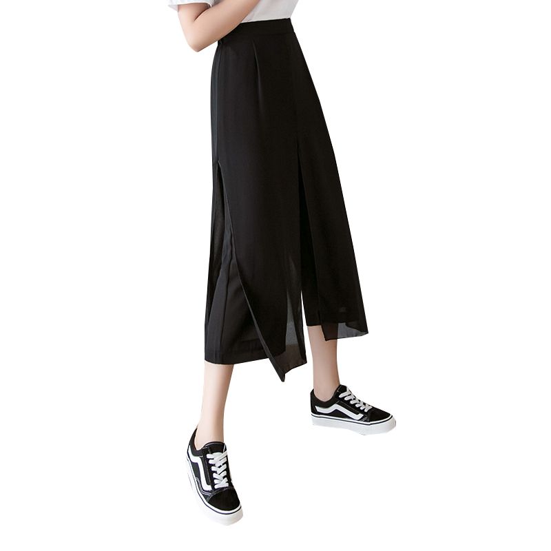 Mock Two-Piece Wide-Leg Pants dd36