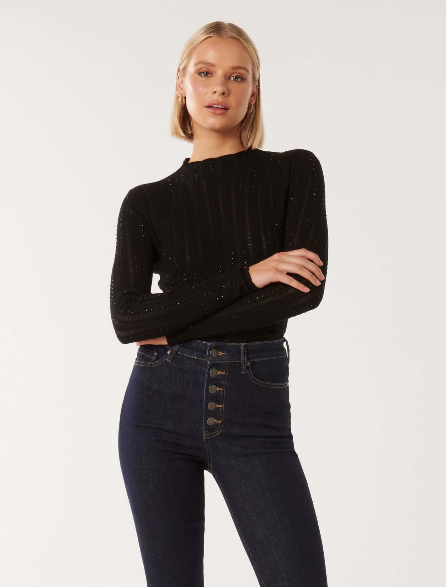 Natalie Embellished Knit Top