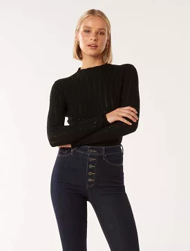 Natalie Embellished Knit Top