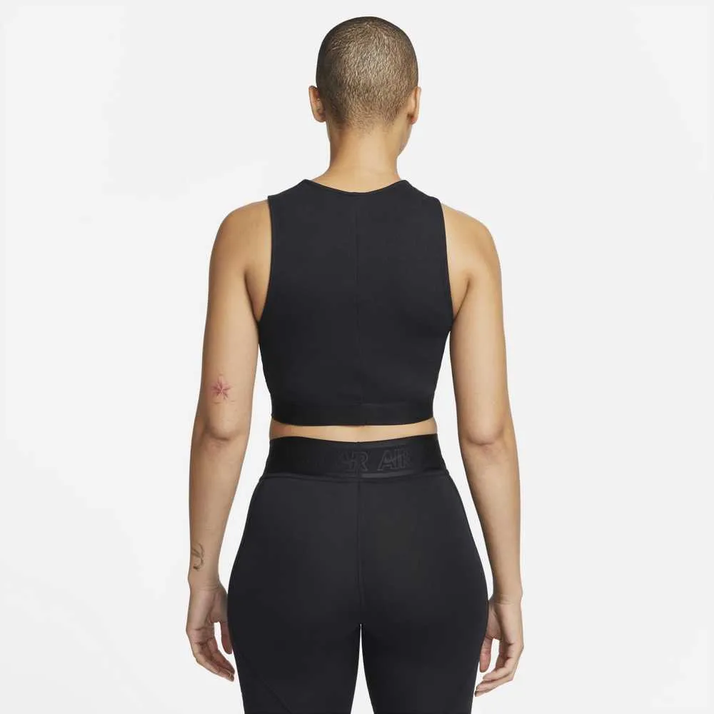 Nike Women's Ribbed Pro Crop Top Black