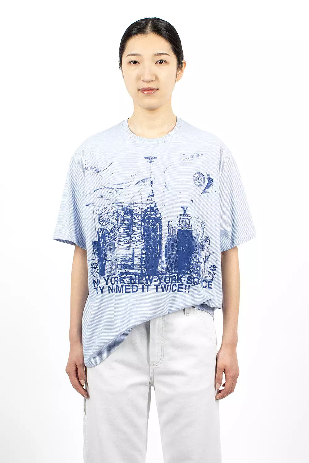 NY Big T-Shirt Blue/White Stripe