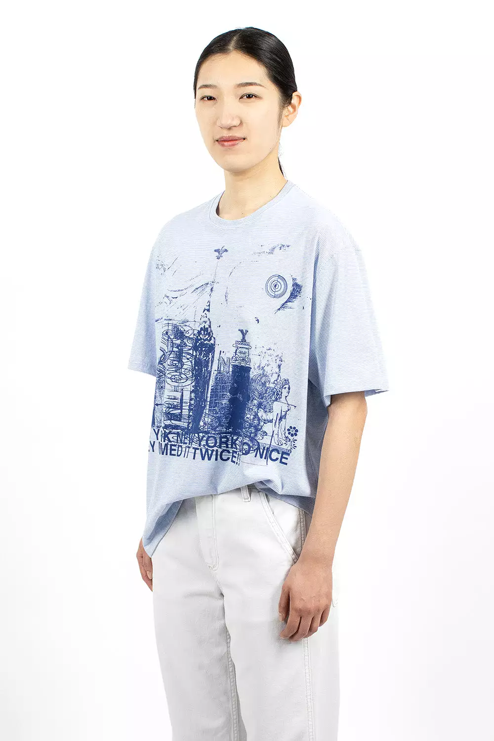 NY Big T-Shirt Blue/White Stripe