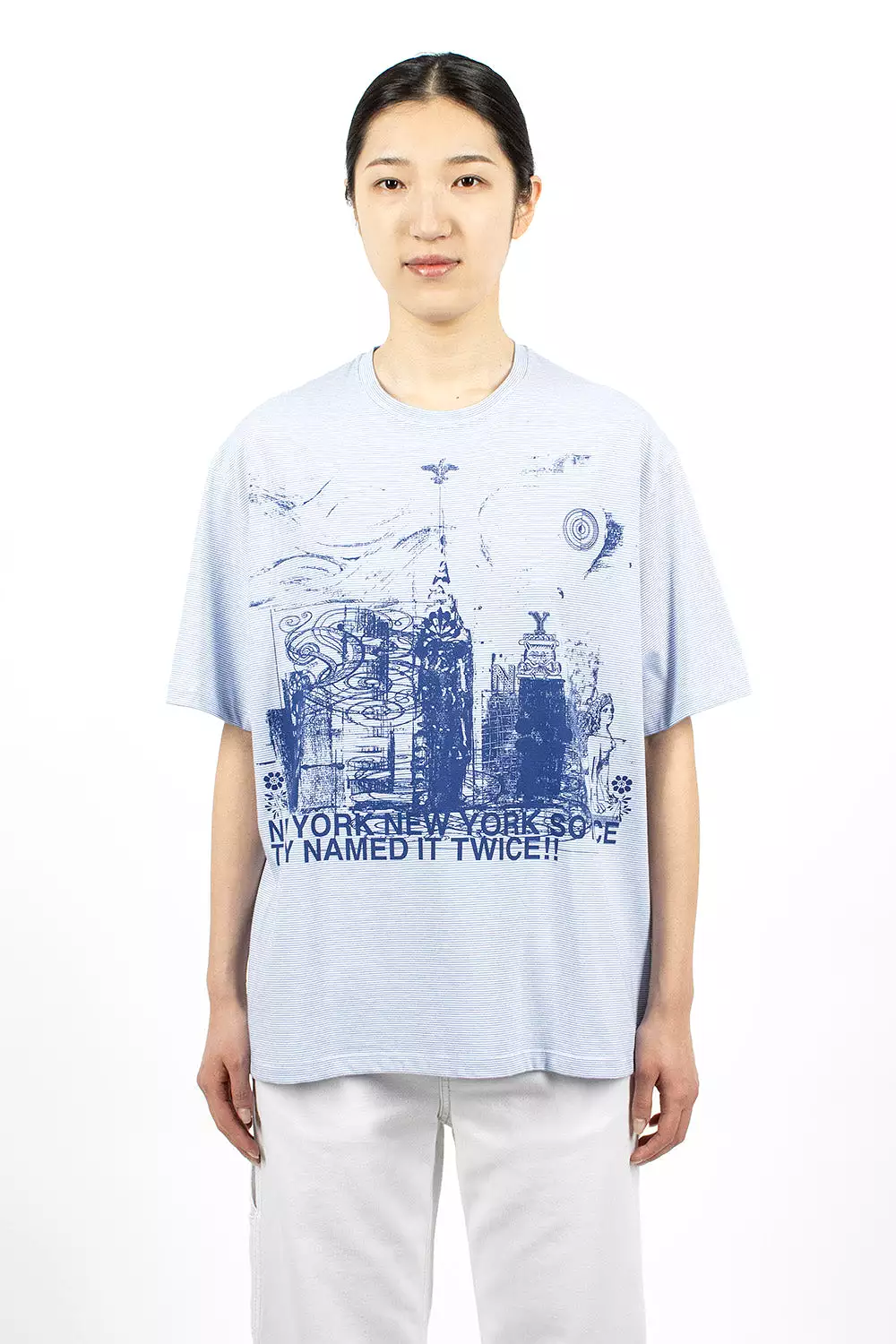 NY Big T-Shirt Blue/White Stripe