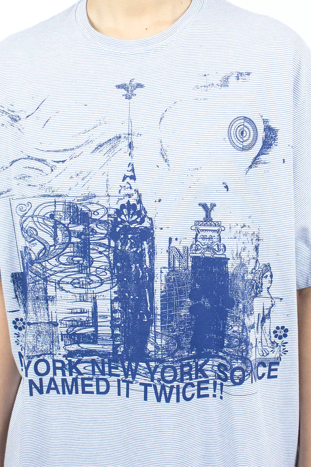 NY Big T-Shirt Blue/White Stripe