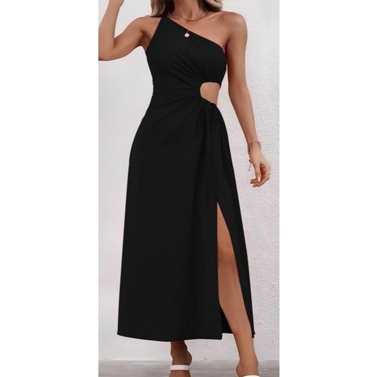 Off Shoulder Side Slit Dress