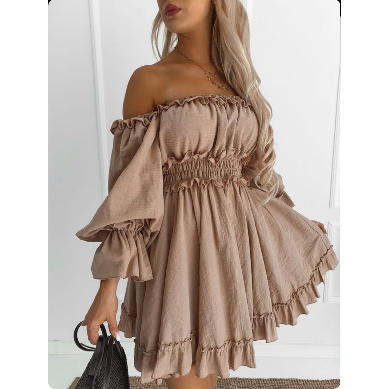 Off shoulders Long Sleeve Dress