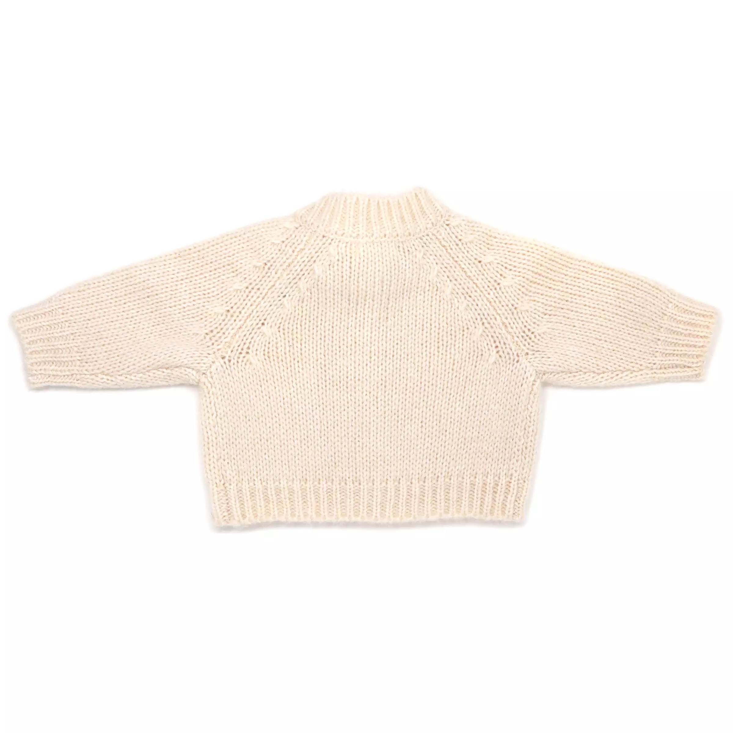 oh baby! Scandi Bow Knit Cardigan - Heather Cream