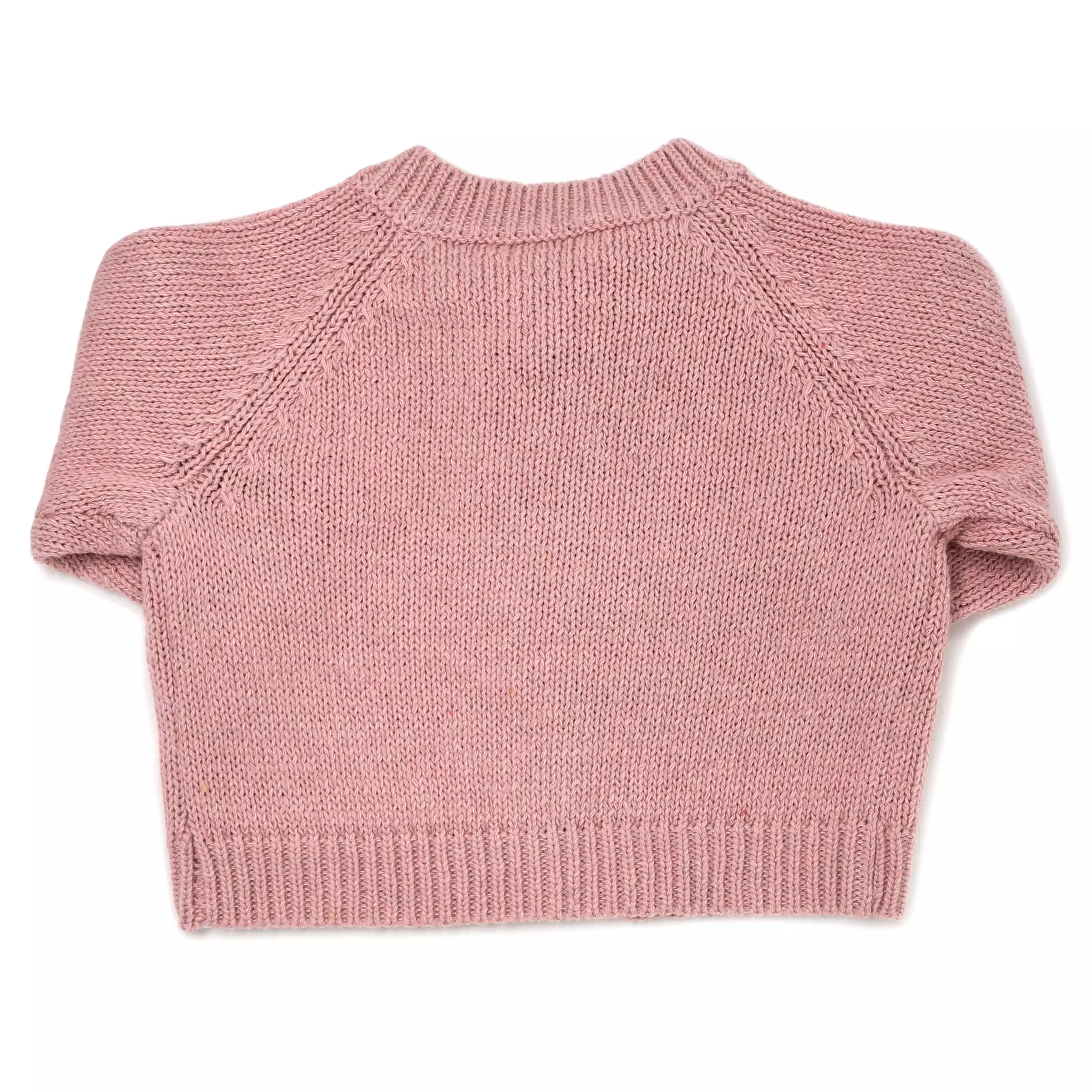 oh baby! Scandi Bow Knit Cardigan - Vintage Rose