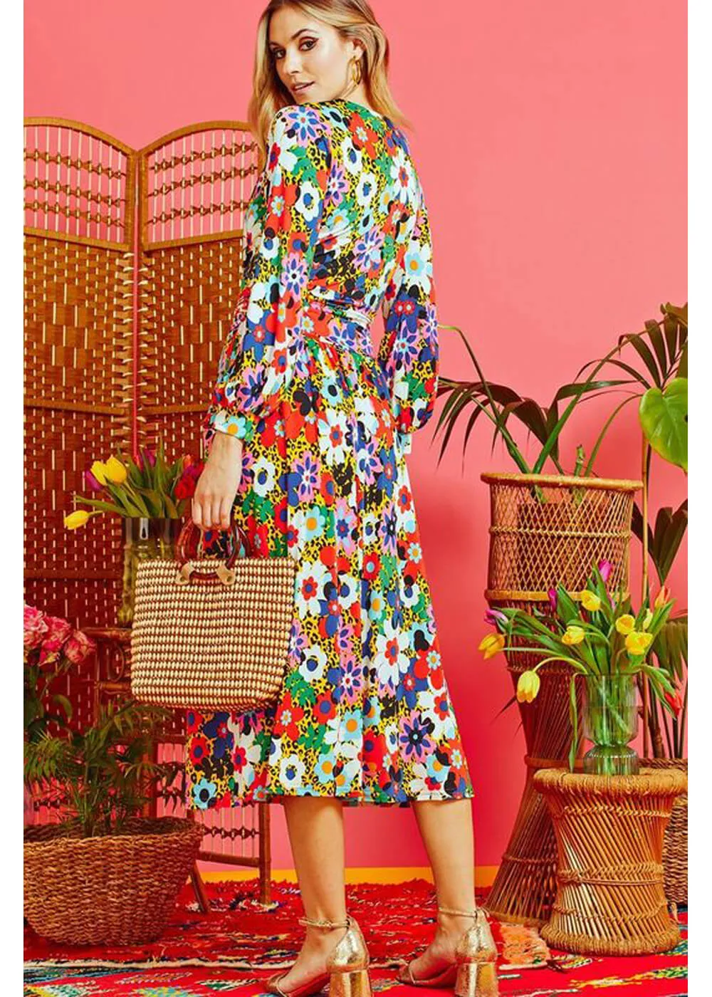 Onjenu Sharon Donna 70's Midi Dress Multi