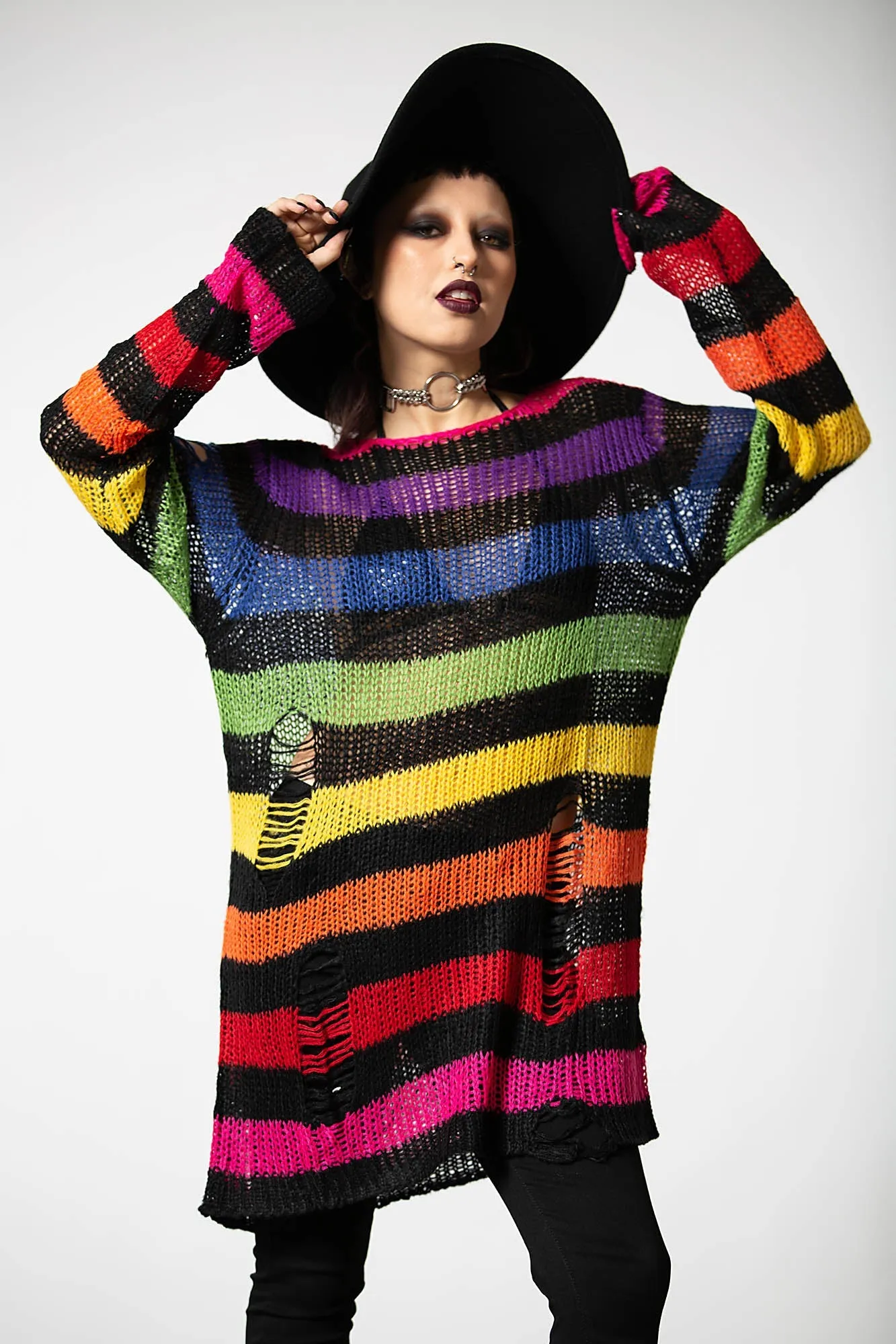 Over The Rainbow Knit Sweater