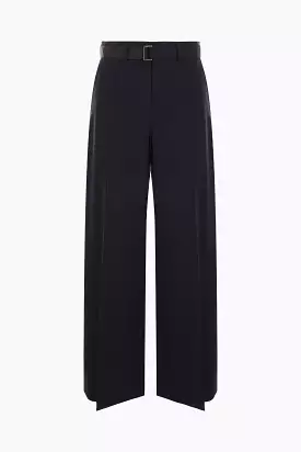 pinstriped grain de poudre wide-leg pants