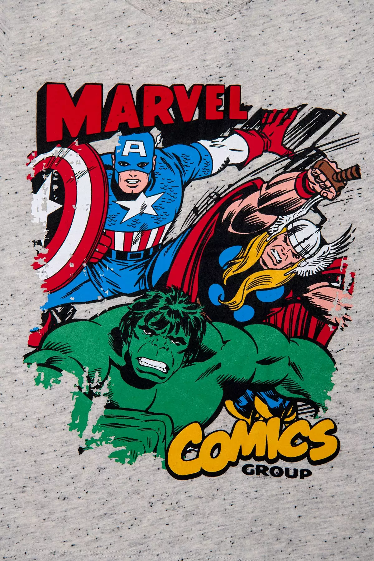 PRINTED MARVEL COTTON T-SHIRT