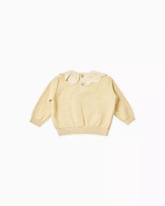 Quincy Mae - Petal Knit Sweater - Lemon