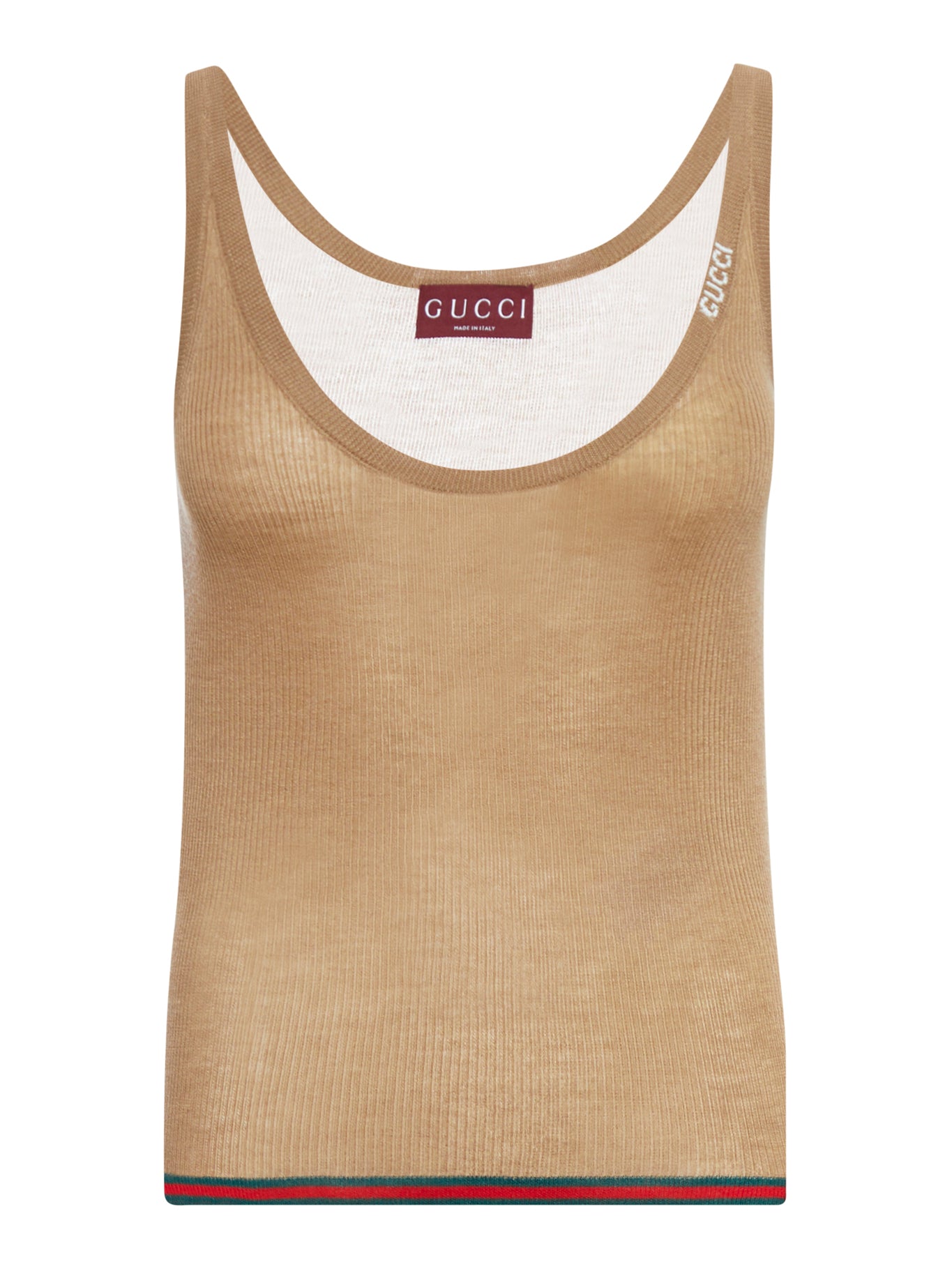 RIBBED SILK AND CASHMERE TANK TOP