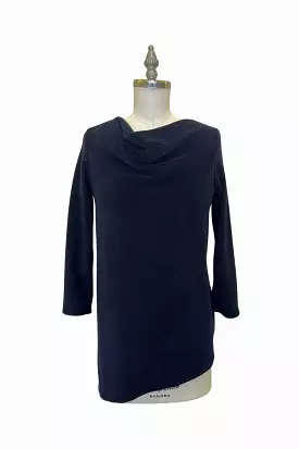 SALE 3/4 Sleeve Trapezoid Tunic | Midnight Terry