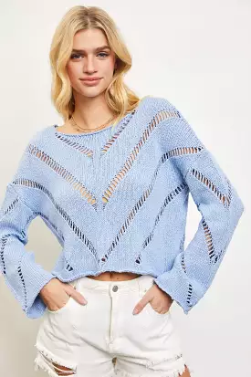 Set The Trend Sweater Periwinkle