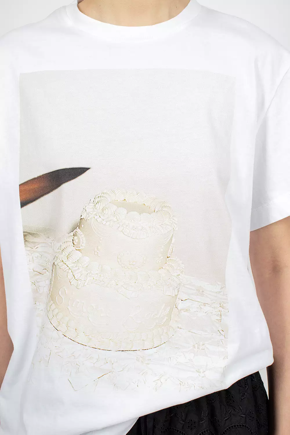 Short Sleeve T-Shirt Cutting Cake Print