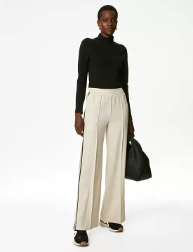 Side Stripe Wide Leg Trousers