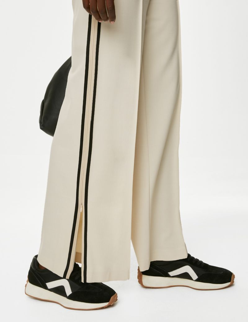 Side Stripe Wide Leg Trousers