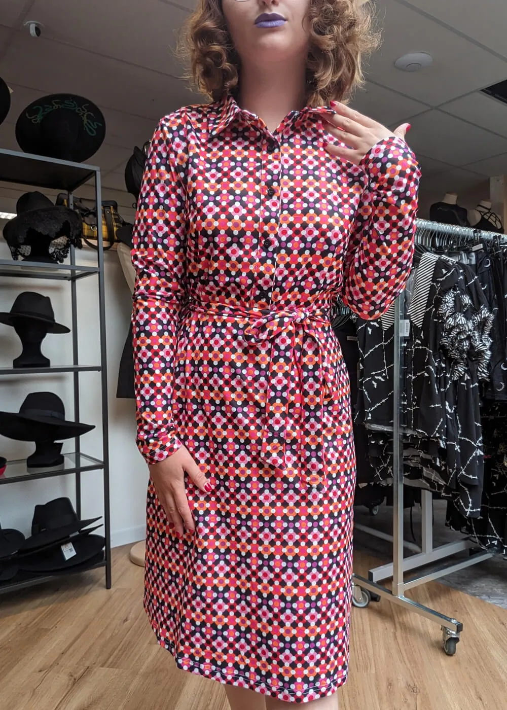 Smashed Lemon Liquorice 70's Dress Multi