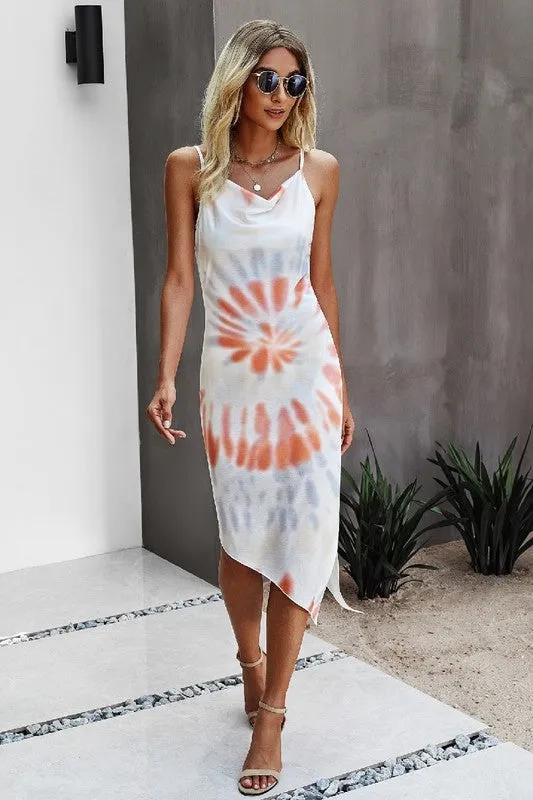 Spaghetti Strap Tie Dye Dress