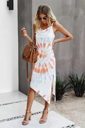 Spaghetti Strap Tie Dye Dress