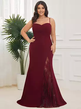 Spaghetti Strap V Neck Fishtail Evening Dresse Style AE00061BD0L