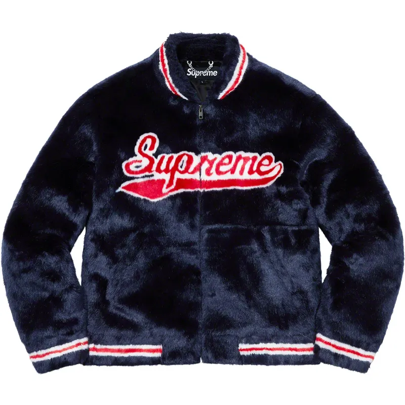 Supreme Faux Fur Varsity Jacket - William Jacket