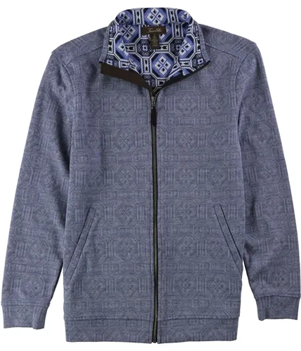 Tasso Elba Mens Graphic Knit Jacket