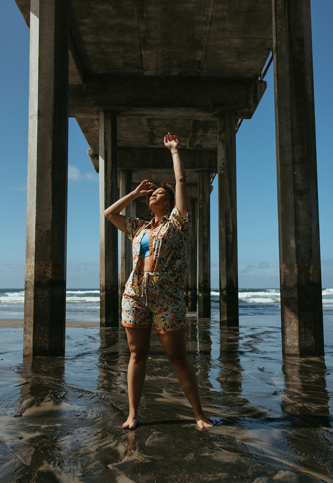 The Lively Button Up Blouse in Floral Multi