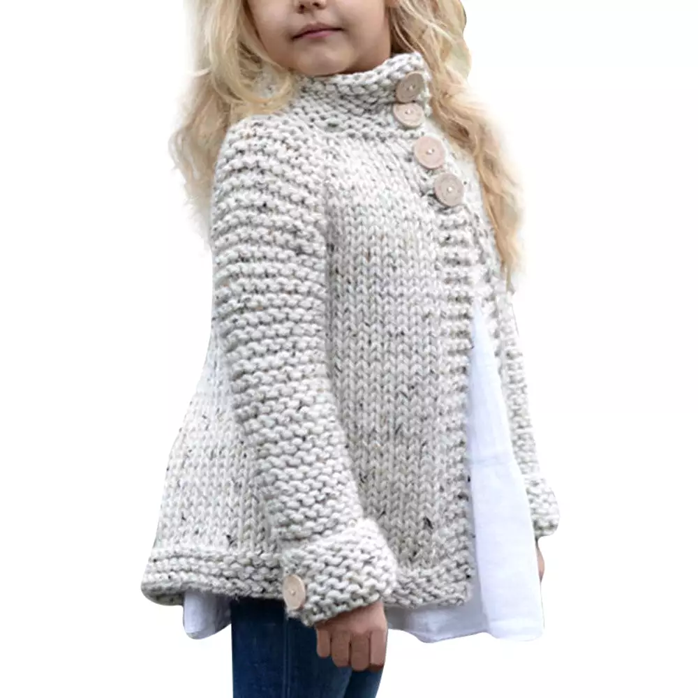 Toddler Girls Chunky Knit Cardigan